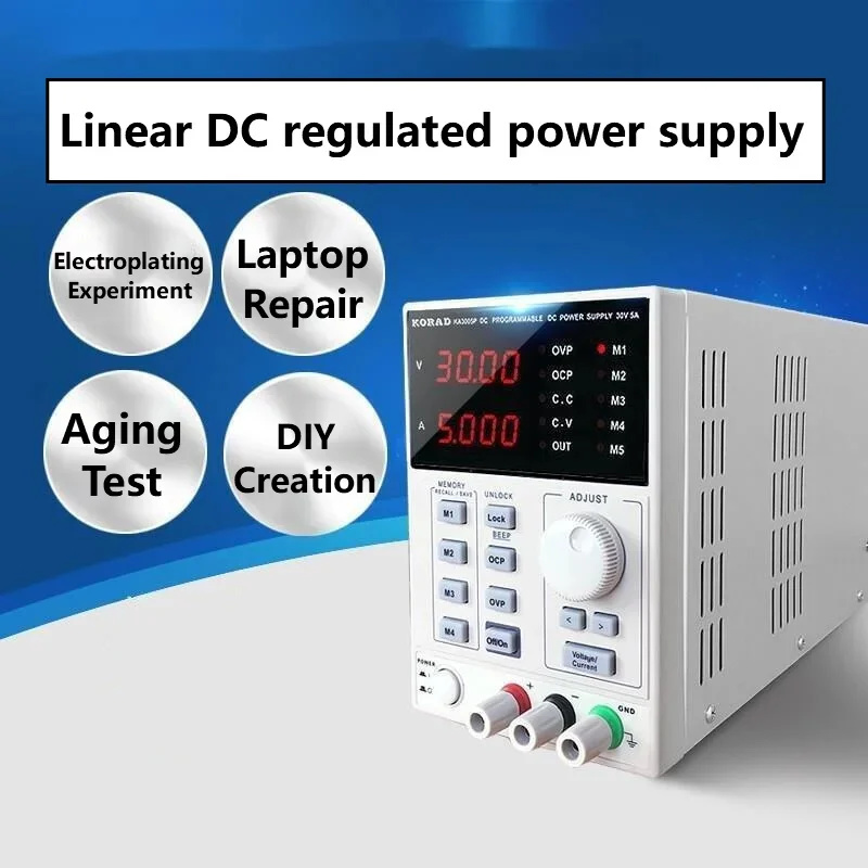 مصدر طاقة تيار مستمر خطي منظم  - مراجعة Programmable Dc Power Supply 60V 10A وسعره