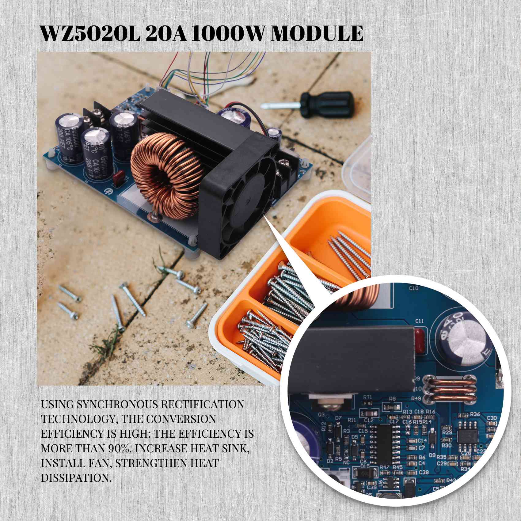 Persevering- WZ5020L 20A 1000  - مراجعة Step Down Dc Power Supply Module 1000W وسعره