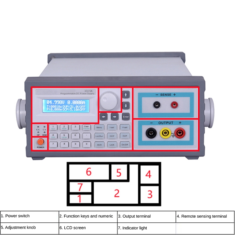 مختبر قابل للتعديل 30 فولت 60  - مراجعة Programmable Dc Power Supply 60V 10A وسعره