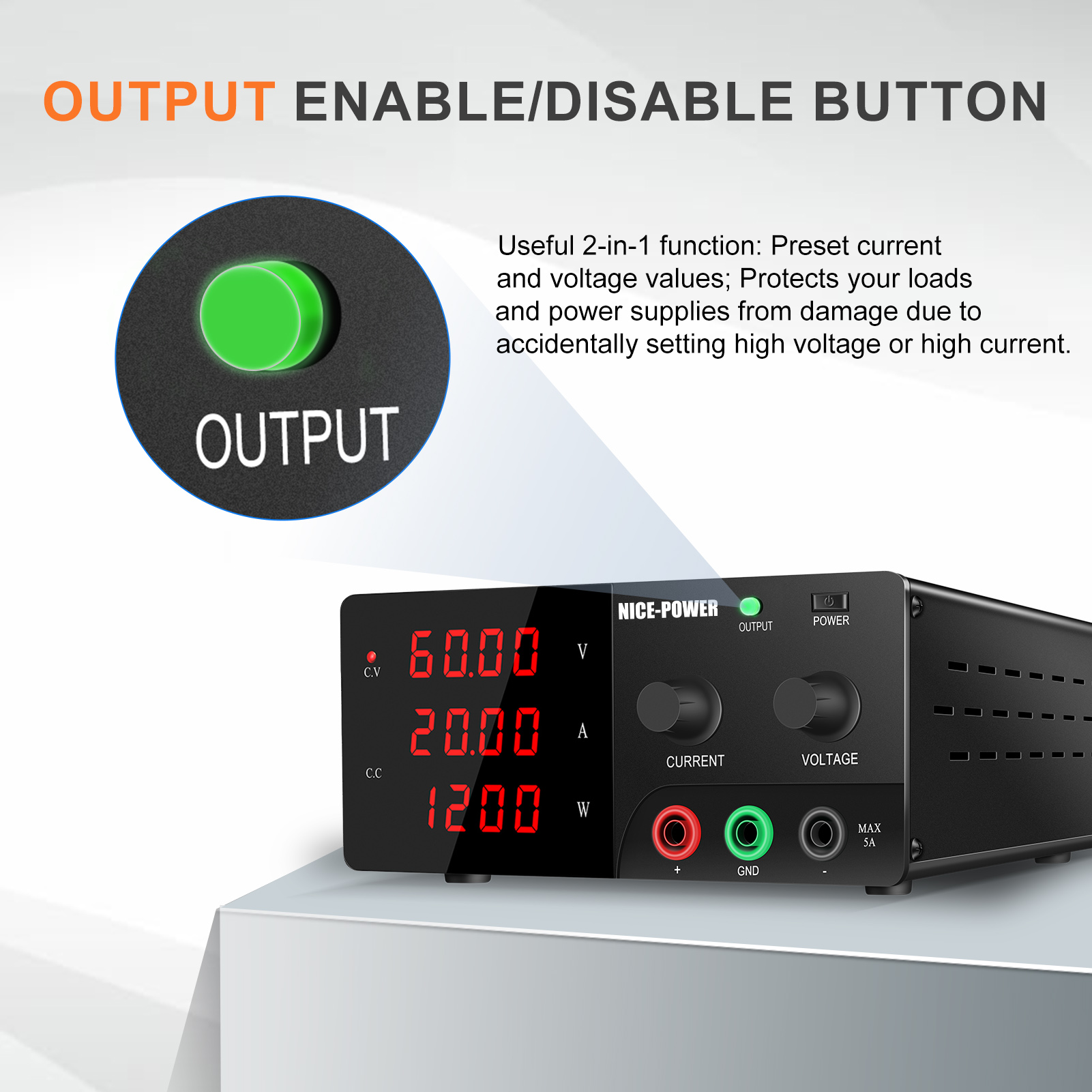 مصدر طاقة عالي القدرة من نايس- - مراجعة High Power 60V 20A Bench Power Supply وسعره