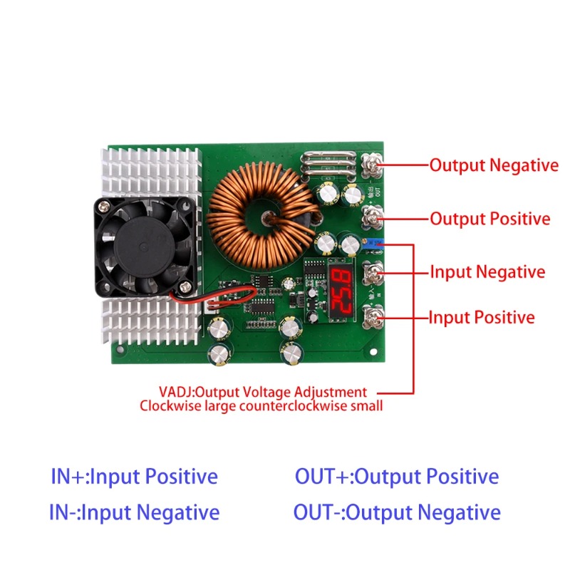محول تيار مستمر إلى تيار مستمر - مراجعة Step Down Dc Power Supply Module 1000W وسعره